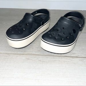 Women’s Black Platform Crocs - Size 5